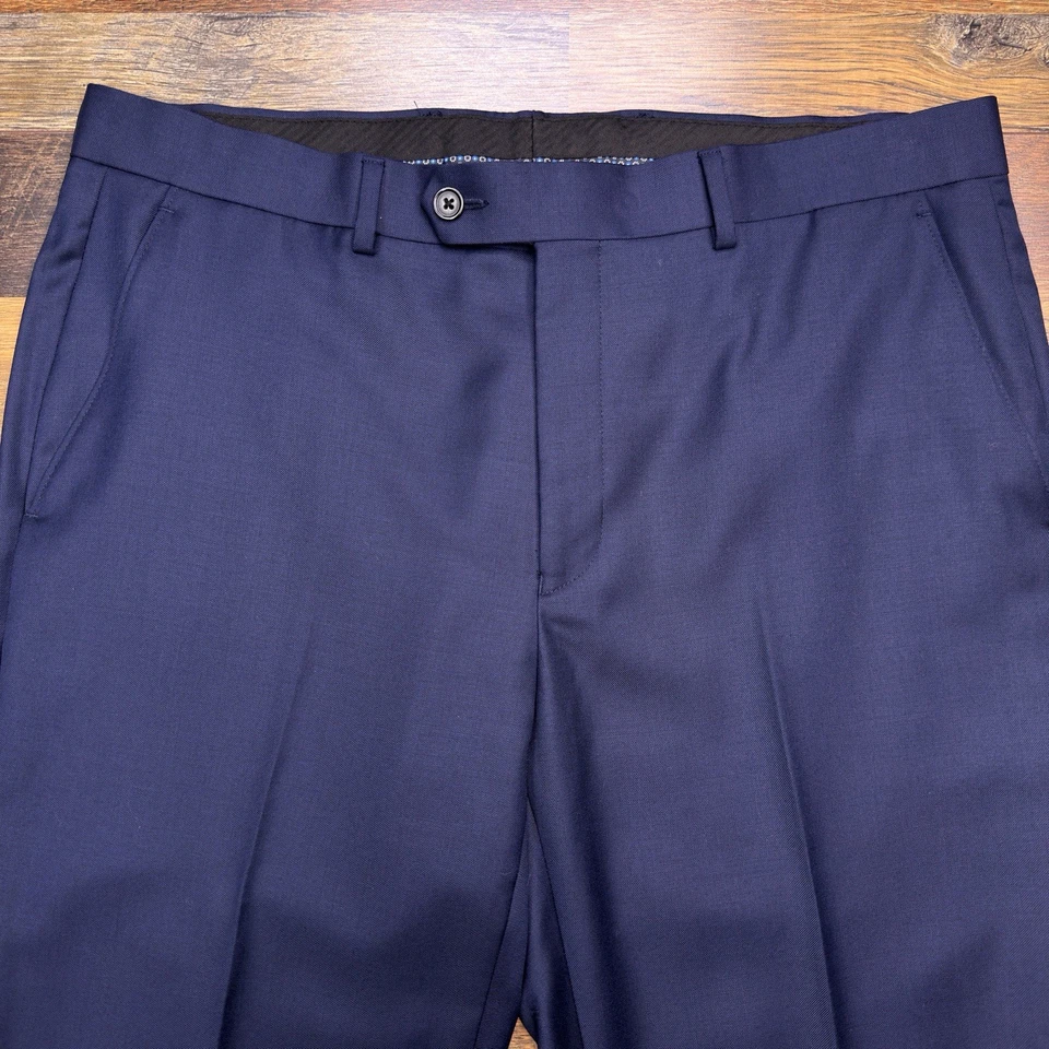 Pantalones de vestir Lauren Ralph Lauren para hombre 34x30 azul lana etiqueta negra Foto 1 de 4