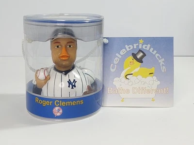 Figura de pato de goma de béisbol MLB de los Yankees de Nueva York Roger Clemens 2002 de los Celebriducks Foto 1 de 4