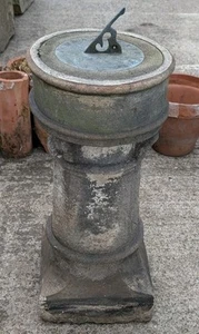 RARE Antique Georgian Chimney Pot Sundial Reclaimed Garden Decor Stunning  - Picture 1 of 16