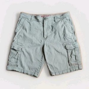 UNIONBAY Cargo Shorts Men's 36 Khaki Beige Casual Travel Utility Vtg Outdoor Dad - Picture 1 of 7