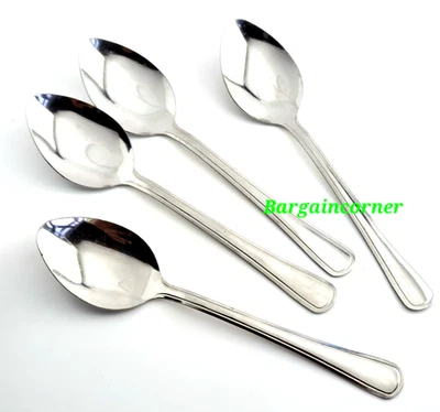 Cucharas de mesa de acero inoxidable (RY) almuerzo cena cuchara sopa cereal cucharas para comer Foto 1 de 4