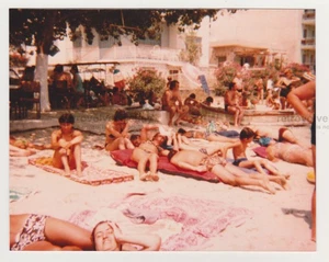 Beach People Pretty Attractive Young Bikini Women & Handsome Shirtless Men Photo - Picture 1 of 1