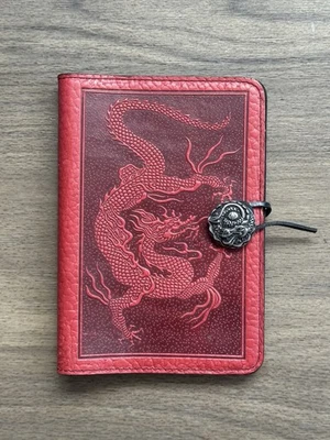 Vintage Oberon Dragon Design Leather Journal Notebook Cover - Image 1 of 4