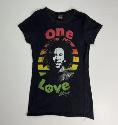Vintage Bob Marley One love T-Shirt 90s Vtg Green Yellow Red Medium Women’s Rare - Image 1 of 4
