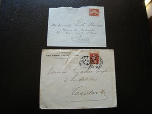 FRANCE - 2 enveloppes 1908 1911 (cy24) french - Foto 1 di 1