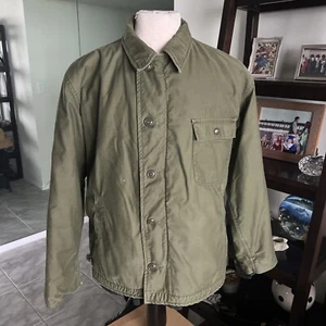 VINTAGE Vietnam Authentic 1969 USN Stencil A-2 MCAS JACKET 42-44 Large Nice!✅🌟 - Bild 1 von 18
