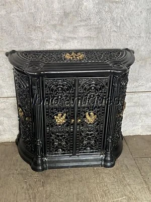 SUPERB 19th CENTURY FRENCH CAST IRON AND BRONZE CABINET / DRY BAR. ETERNAL FLAME - Image 1 of 4