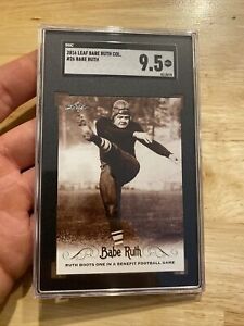 Babe Ruth SGC 9.5 Leaf Great Bambino Collector Card 2016 New York Football GIFT