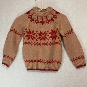 Scotch & Soda girls sweater Nordic Tales Chunky Knit Christmas Snowflakes size 5 - Picture 1 of 7