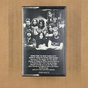 JOHN LENNON Cassette Tape 70s SOMETIME IN NEW YORK CITY PLASTIC ONO BAND - Picture 1 of 5