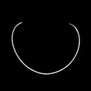 Round Cut Lab Grown VS-FG Diamond 7Ct Women's Tennis Necklace 14K White Gold 18" - Picture 1 of 11