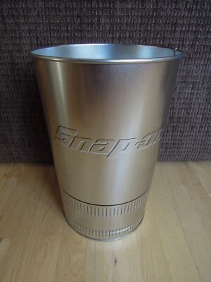 Snap On Tools Metal Trash Can / Wastebasket Garbage Bin office shop 10mm socket - Image 1 of 4