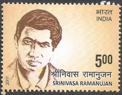 India 2011 Srinivasa Ramanujan Mathematics Mathematician stamp MNH - Image 1 of 2