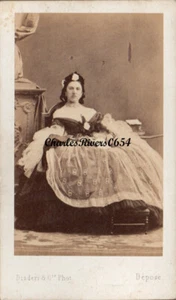 SCARCE EARLY 1860s DISDERI PARIS FRANCE CDV DUCHESS OF SUTHERLAND #D1657 - Picture 1 of 2