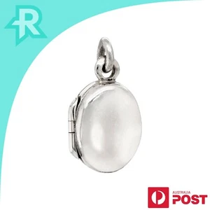 Medallón pequeño liso de plata de ley 925 - Imagen 1 de 7