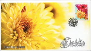 CA20-006, 2020, Dahlia, Pictorial Postmark, First Day Cover, Yellow - Picture 1 of 1