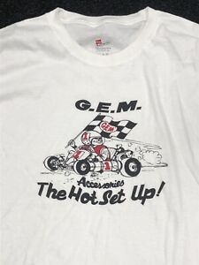 New’ 2XL Gem Vintage Kart Shirt,cartoon Front/Back,McCulloch,West Bend,race