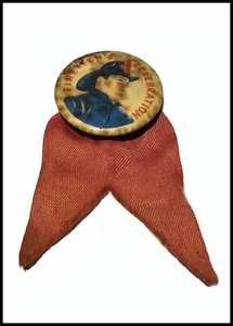 Vintage Early 1900's Fireman Parade Pinback With Ribbon "Fireman's Celebration" - Picture 1 of 3