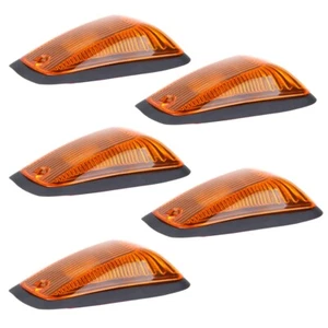 5X 264159AM CAB ROOF TOP MARKER CLEARANCE LIGHT AMBER LENS+ 5XBASE FOR CHEVY/GMC - Picture 1 of 9