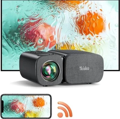 Tkisko Mini Projector 5G WiFi Portable Movie Projector 9000L 1080P HD Support... - Image 1 of 4