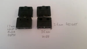 4 x Black Knockdown Furniture Connector Modesty Jointing Block KD Fittings - Picture 1 of 2