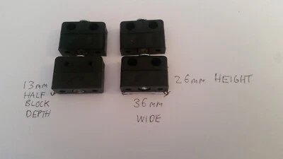 4 x Black Knockdown Furniture Connector Modesty Jointing Block KD Fittings - Image 1 of 2