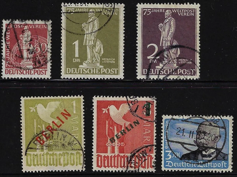 GERMANY BERLIN 1948 HIGH VALUES USED Sc 9N17 9N39 9N41 - Image 1 of 1
