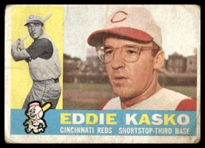 1960 Topps #61 Eddie Kasko Cincinnati Reds Low Grade crease - Picture 1 of 2