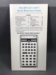 HP-41C/41CV Quick Reference Guide, 5/81 Printing - Picture 1 of 2
