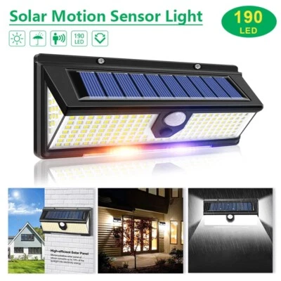 Solar LED Light Outdoor Garden Solar PIR Motion Sensor Wall Lamps Street Lamp - Image 1 of 4