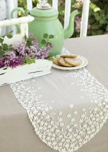 Heritage Lace White BLOSSOM Table Runner 12" x 46" - Made in USA! - Picture 1 of 1