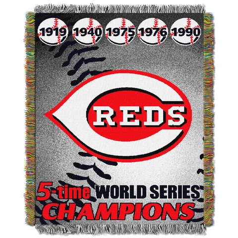 Cincinnati Reds Commemorative Throw "Official MLB" 48x60 Cover