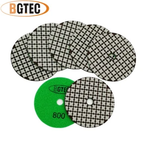 7pcs/set Diamond Polishing Pads 4inch #800 B Dry Sand Disc for Granite Marble - Picture 1 of 9