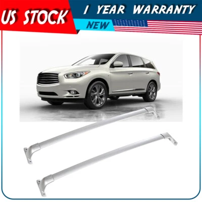 Barra transversal para portaequipajes portaequipajes de techo de aluminio Infiniti QX60 JX35 2014-2021 Foto 1 de 4
