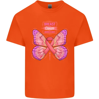 Camiseta Mariposa Mes de Concientización sobre el Cáncer de Mama Niños Niñas Foto 1 de 4