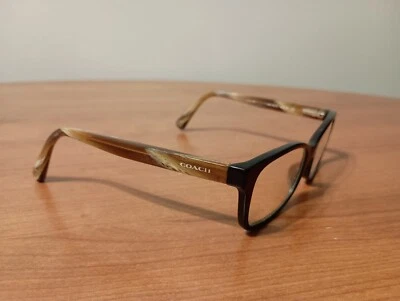 Monturas de cuerno COACH HC6047 Libby 5193 negro/marrón claro solo anteojos 49/16 135 Foto 1 de 4