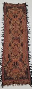 Antique Beautiful Dutch Paisley Wool Table Runner 211x138cm - Picture 1 of 13