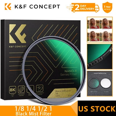 K&F Concept Black-Mist Soft Diffusion Filter 1/8 1/4 1/2 1 Slim 72/77mm Nano K/X - Image 1 of 4