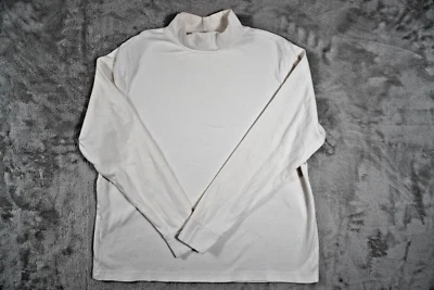 Lands End Shirt Boys Large 14-16 White Long Sleeve Turtleneck Pullover Sweater - Image 1 of 4