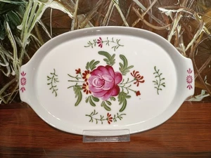 NIPPON TOKUSEI, rosa della Frisia orientale, bellissimo vassoio/sottopiano 23 cm x 14,5 cm - Foto 1 di 4
