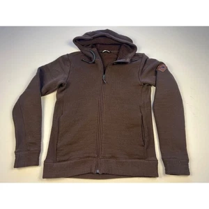 The North Face Herren kleiner braun strukturierter schwerer dünner Hoodie mit durchgehendem Reißverschluss - Bild 1 von 14