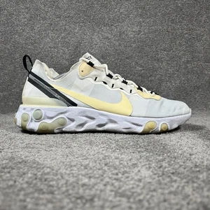 Nike React Element 55 BQ6166-101 Men’s Size 13 Soft Yellow White Running Shoes - Picture 1 of 12