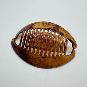 Vintage Goody Tzers Hair Cincher Banana Comb Tortoise Shell Holder 5” - Picture 1 of 4