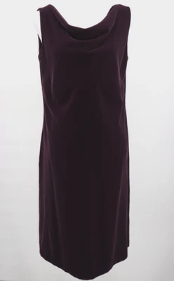 Jaclyn Smith 连衣裙女式 14 Midi 紫色天鹅绒无袖牛仔奇思戈斯仙女 — 第 1/4 张图片