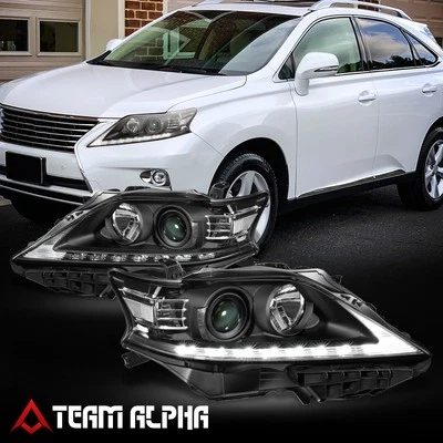 Faros proyectores LED DRL negro/transparente Fit 2013-2015 Lexus RX350 OE estilo OE Foto 1 de 4