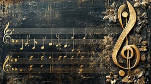Canvas Art Gold Notes On Black Background Wall Picture Poster Print - Picture 1 of 22