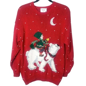 Maria Christina Classics Mary Engelbreit Eisbär Weihnachtspullover Medium - Bild 1 von 11