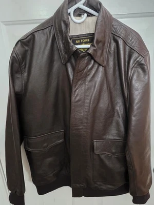 Landing Leathers Men's Air Force A-2 Leather Flight Bomber Jacket Brown Size 2XL - Image 1 of 4
