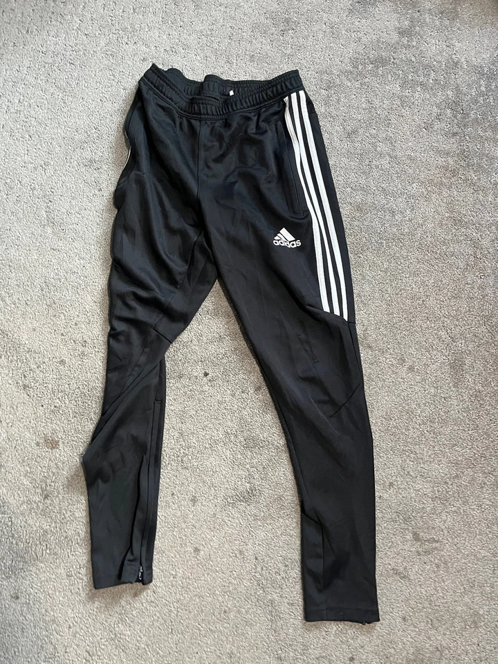 Pantalones de entrenamiento Adidas para hombre talla pequeña Tiro19 negro/blanco sin cordón Foto 1 de 4