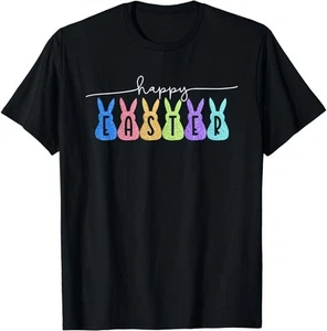 Funny Easter Design Happy Easter Bunny Rabbit Unisex T-Shirt - Picture 1 of 20